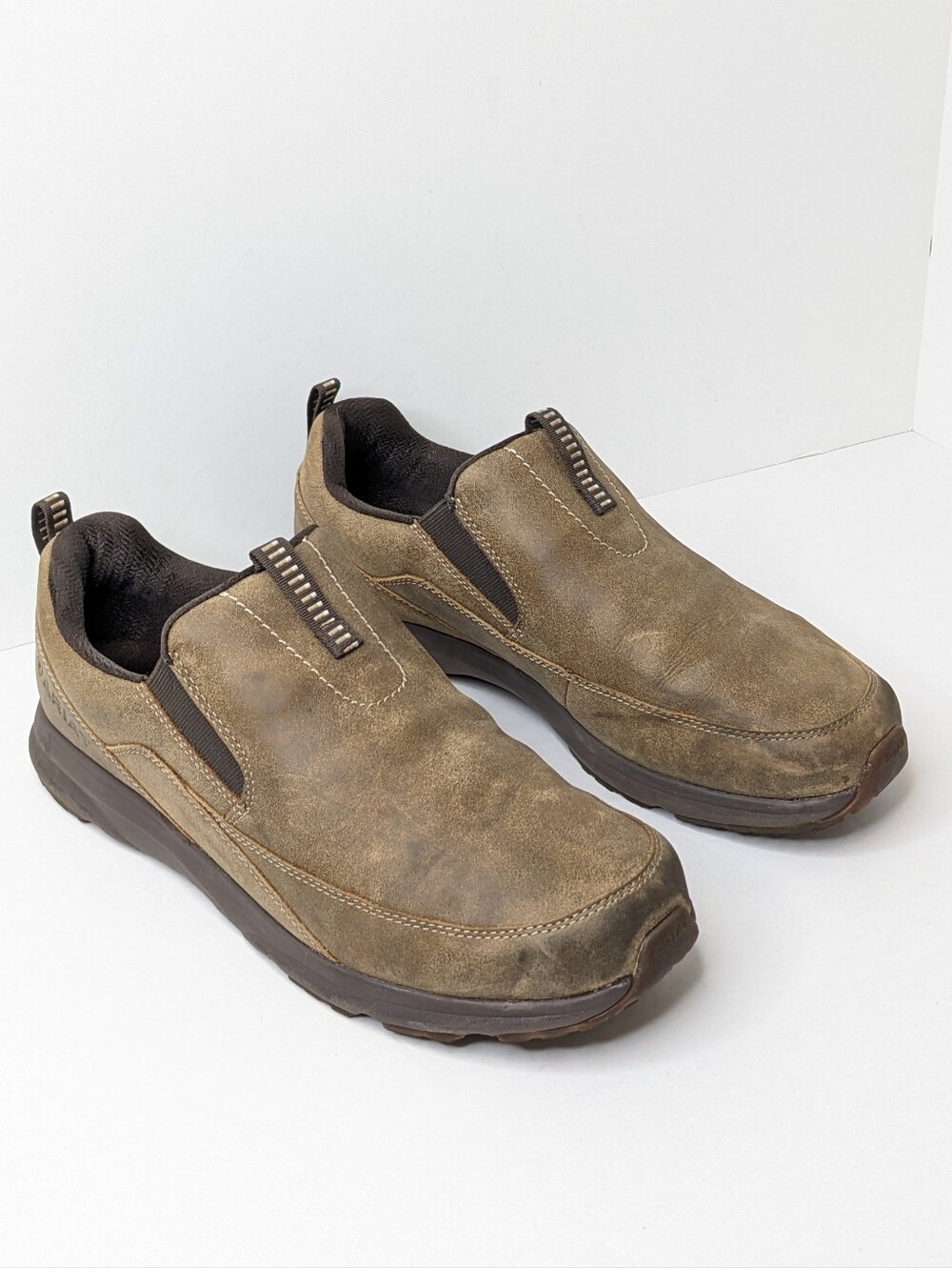 Ariat Spitfire Casual Slip-On Shoes Brown Leather Mens 12 EE